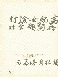 打脸女配高攀txt笔趣阁无弹窗