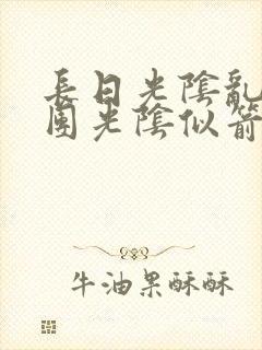 长日光阴乱作一团光阴似箭时渺渺笔封面
