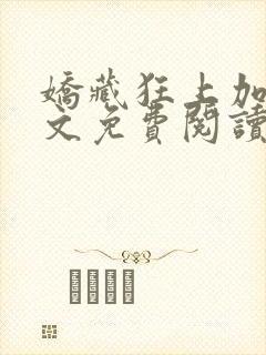 娇藏狂上加狂全文免费阅读笔趣阁