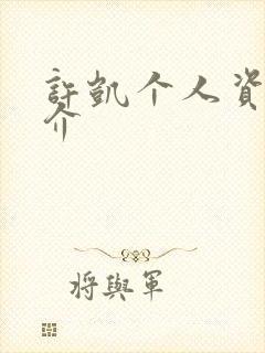 许凯个人资料简介封面