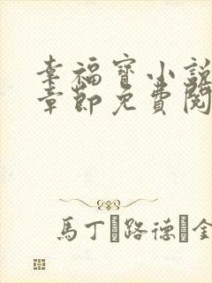 幸福宝小说最新章节免费阅读封面