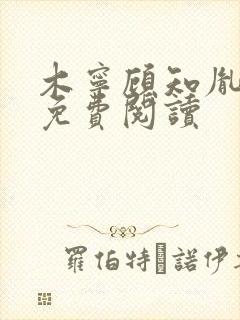 木宁顾知胤小说免费阅读封面