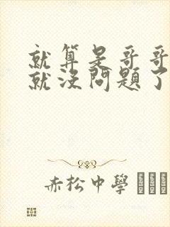 就算是哥哥有爱就没问题了对吧