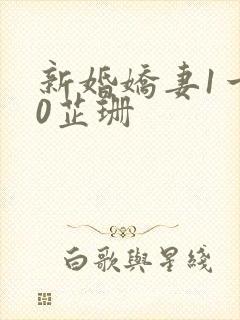 新婚娇妻1一40芷珊封面