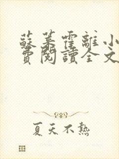 苏莱霍离小说免费阅读全文