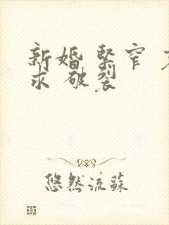 新婚 紧窄 哀求 破裂封面