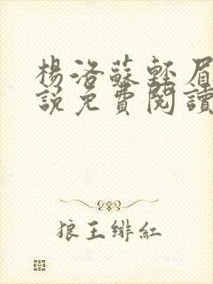 杨洛苏轻眉笔小说免费阅读