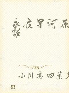 永夜星河原著小说封面