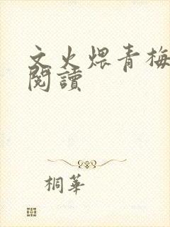 文火煨青梅免费阅读