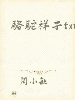 骆驼祥子txt