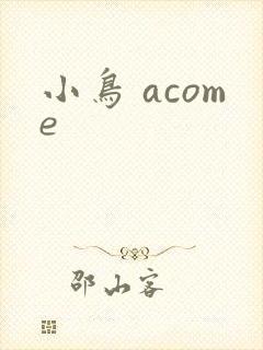 小鸟 acome