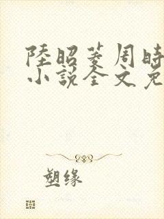 陆昭菱周时阅的小说全文免费阅读