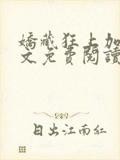 娇藏狂上加狂全文免费阅读笔趣阁