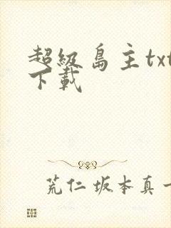 超级岛主txt下载封面