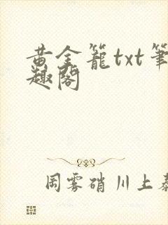 黄金笼txt笔趣阁