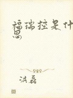 福瑞控是什么意思封面