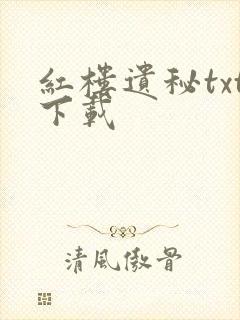 红楼遗秘txt下载