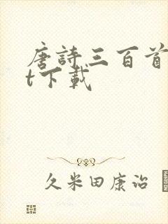 唐诗三百首txt下载封面