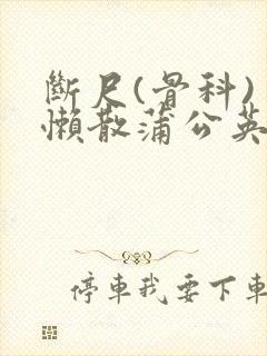 断尺(骨科) 懒散蒲公英