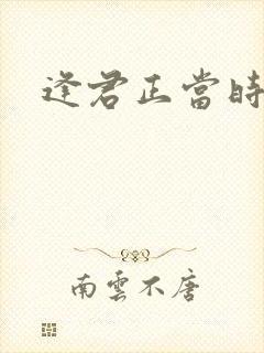 逢君正当时