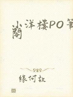 小洋楼PO笔趣阁封面