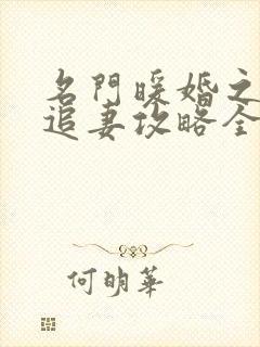 名门暖婚之权爷追妻攻略全文免费阅读
