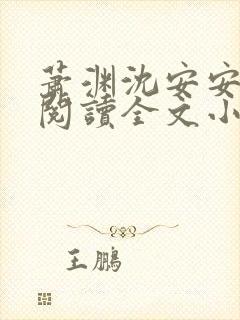 萧渊沈安安免费阅读全文小说