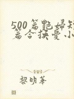 500篇艳妇短篇合换爱小说封面