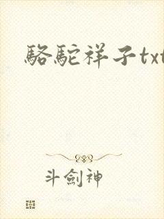 骆驼祥子txt