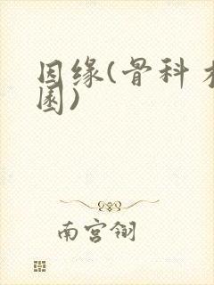 因缘(骨科 校园)