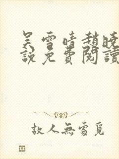 吴雪晴赵晓东小说免费阅读