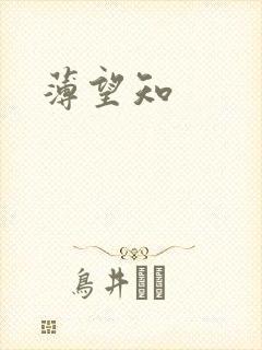 薄望知封面