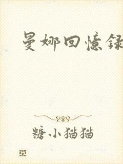 曼娜回忆录小说封面