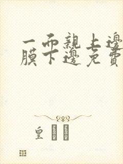 一面亲上边一面膜下边免费阅读