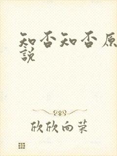 知否知否原著小说
