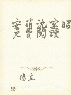 安萌沈宴昭小说免费阅读封面