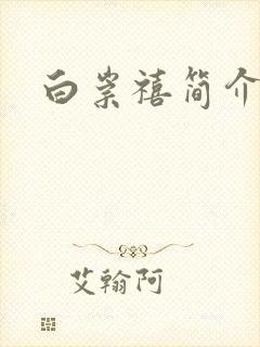 白崇禧简介封面