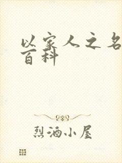 以家人之名百度百科封面