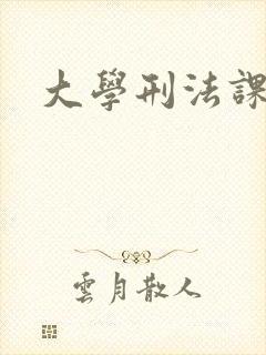 大学刑法课