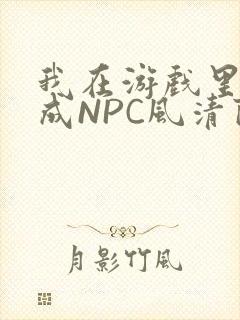 我在游戏里被当成NPC风清陨