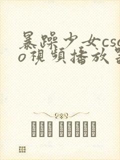 暴躁少女csgo视频播放器推荐