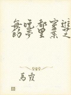 每晚都穿进男神的梦里叶芝琴小说封面