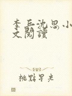 李兵沈思小说全文阅读