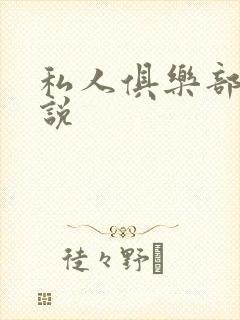 私人俱乐部 小说封面