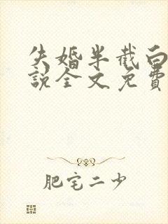 失婚半截白菜小说全文免费阅读