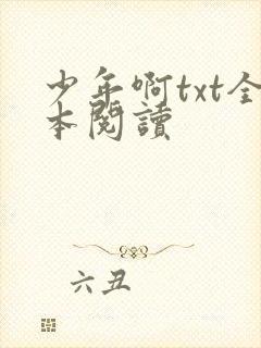 少年啊txt全本阅读