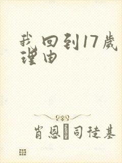 我回到17岁的理由封面