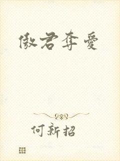 傲君夺爱封面