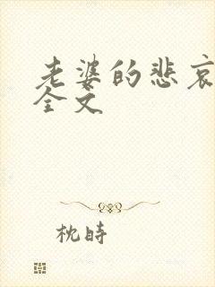 老婆的悲哀小说全文