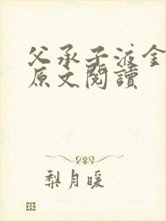 父承子液金银花原文阅读封面
